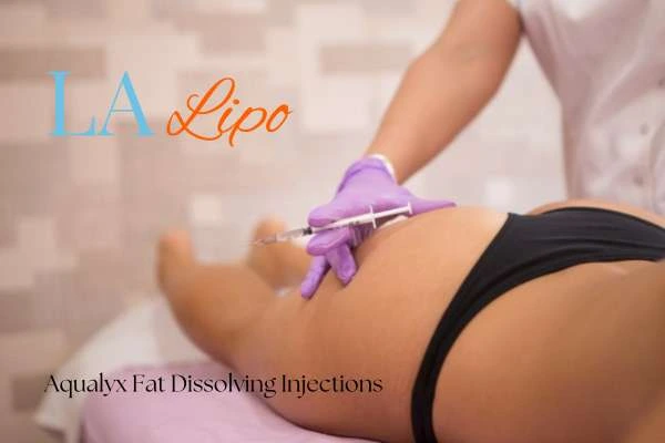 Woman having fat dissolving injections Greenwich on thighs