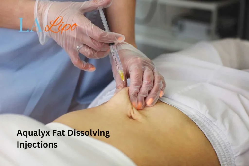 woman having fat dissolving injections Greenwich in the stomach
