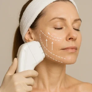 Woman having HI-FU to reduce wrinkles call LA LIPO Greenwich Now!