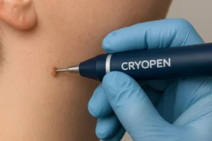 Person receiving skin tag removal Greenwich